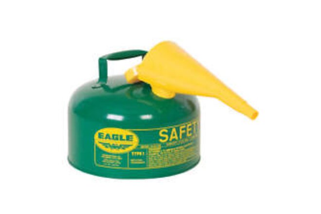 EAGLE UI20FSG Type I Safety Can,2 gal.,Green,9-1/2" H