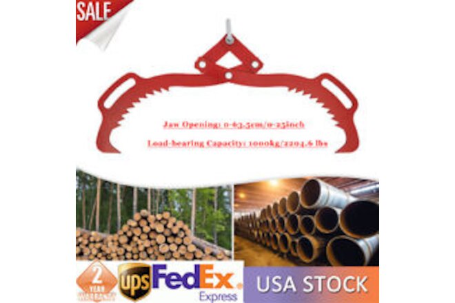Heavy Duty Grapple Timber Claw Carbon Steel Claw Hook Log Lifting Tongs