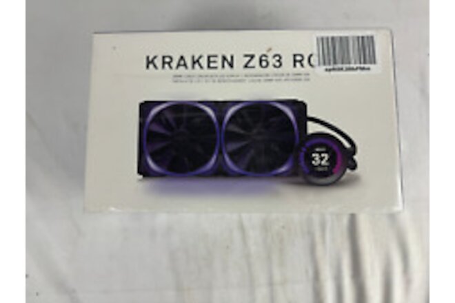 NZXT Kraken Z63 RGB 280MM Liquid Cooler With LCD Display White New Sealed In Box