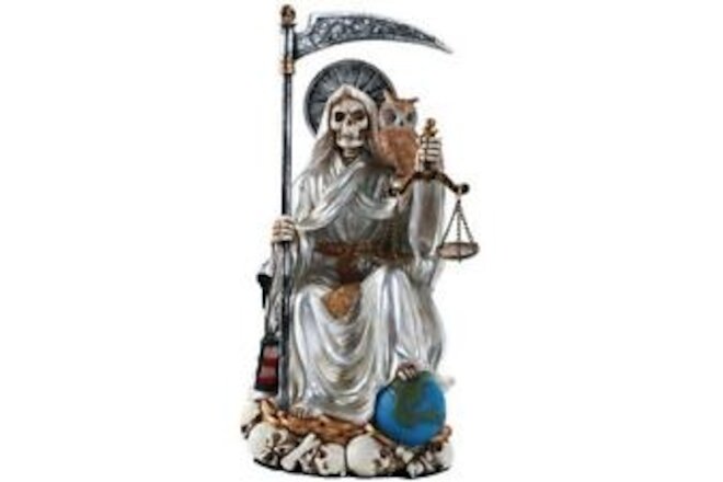 Santa Muerte Saint of Holy Death Seated Religious Statue 9 Inch Purification...