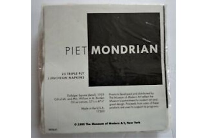 25 New Vtg Napkins 1995 MoMA Museum Modern Art Piet Mondrian Trafalgar Sq Paper