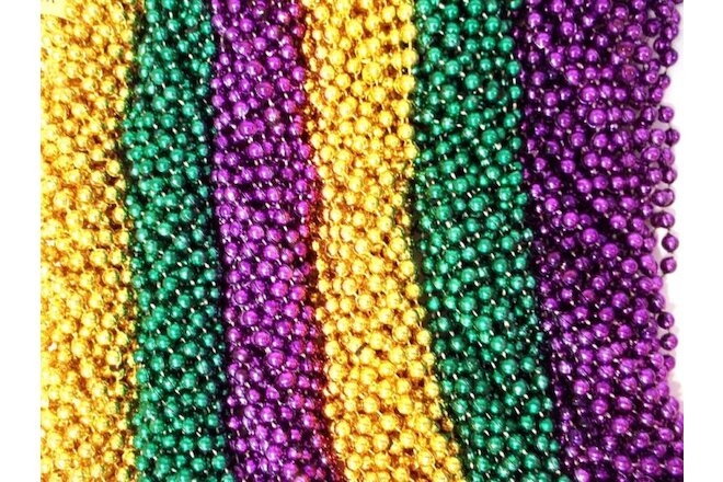 720 33" New Mardi Gras Assorted Colors Beads Case Lot Free Shipping Metallic