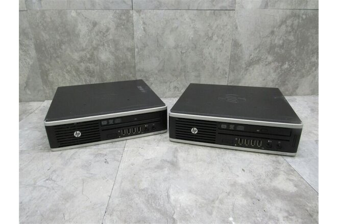 Lot of 2 HP Elite 8200 Ultra-Slim PC i5-2400S 2.50ghz 4GB USDT MINI PC Computers