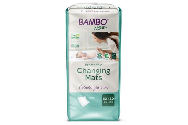 Bambo Nature Disposable Changing Pad Fluff 23.6 X 23.6 Inch 1000019471 20 pads