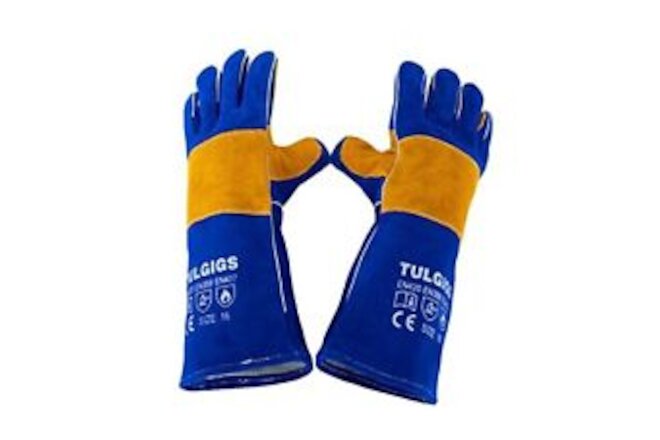 16inch 932? Premium Leather Welding Gloves Gauntlets Extreme Heat and Abrasion