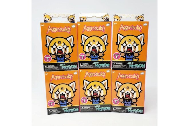 Aggretsuko Chibi In Motion Series 2 Clip-On Danglers - Lot of 6 Blind Boxes