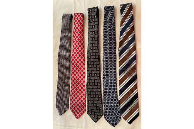 Donald J. Trump Lot/5 Signature Collection Ties w/Gold Bars FREE SHIPPING