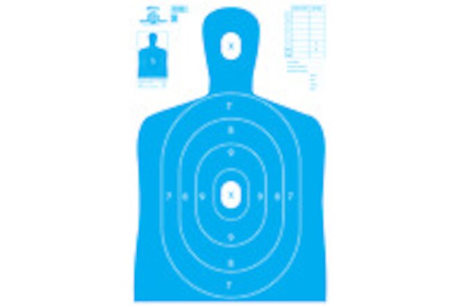 Freedom Gun Targets Blue Silhouette Shooting and Training Target 23"x35" 25 Pack