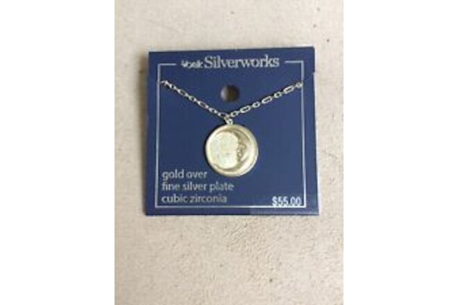 Gold over fine silver 18 inch/  nickel size round