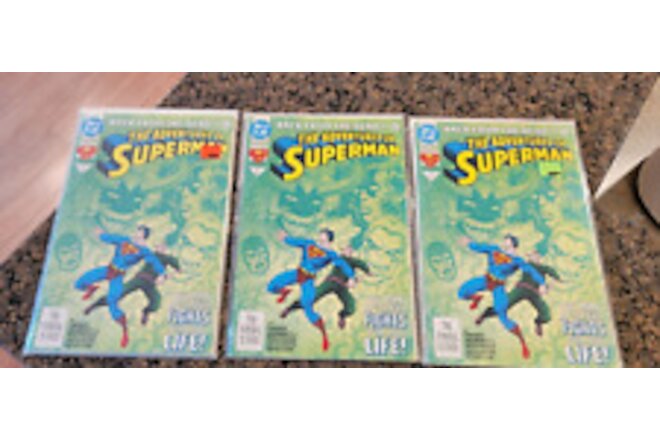Adventures of Superman Back From Dead 500 June 1993  DC Comic Book Lot of 3 Mint