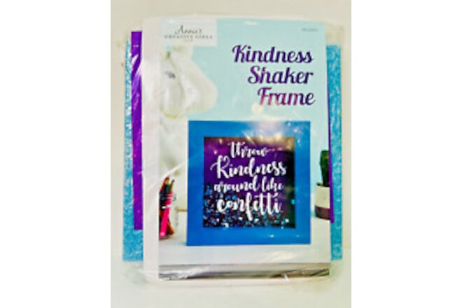 BNWT ANNIE'S CREATIVE GIRLS "Throw Kindness..." SHAKER PICTURE FRAME KIT