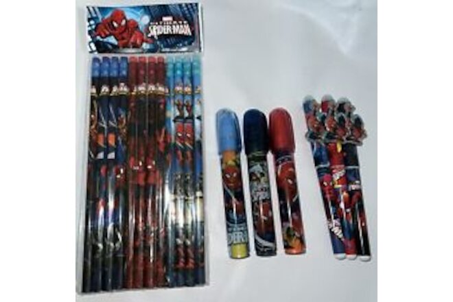 Spiderman Pen Eraser Pencil Set