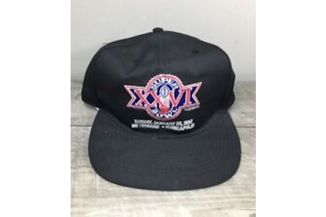 Vtg American Needle NOS Super Bowl XXVI NFL Minneapolis Blue Snapback Hat Cap