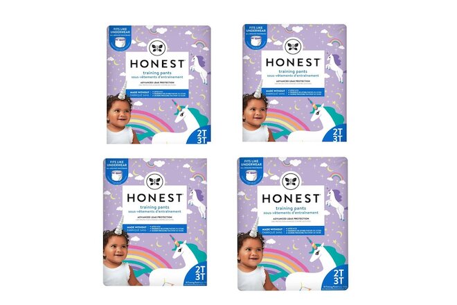 The Honest Company Training Pants Unicorn Size 2T-3T (up to 34 lbs) 4 Pack of 26