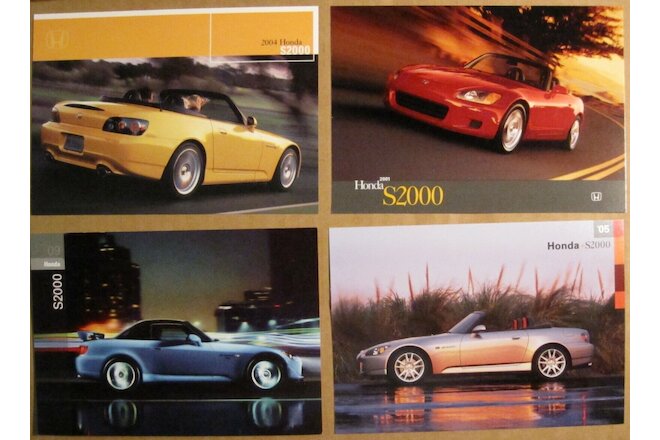 Honda S2000 Postcard Lot (4) 2001 2004 2005 2009