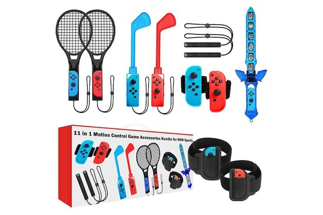 11 in 1 Switch Sports Accessories Bundle Kit for Nintendo Switch Sports Games