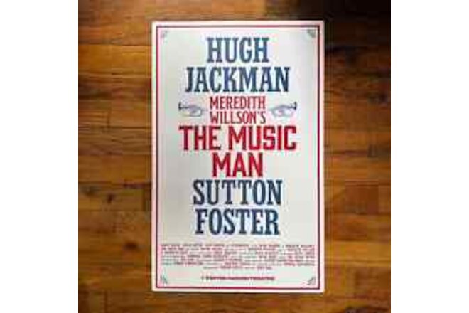 The Music Man Broadway Poster with Hugh Jackman Sutton Foster