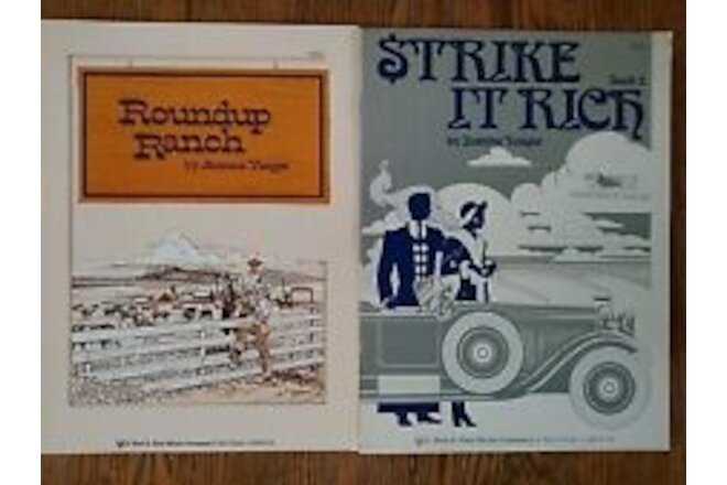 Roundup Ranch & Strike it Rich Jeanine Yeager Piano Book Lot Early Intermediate
