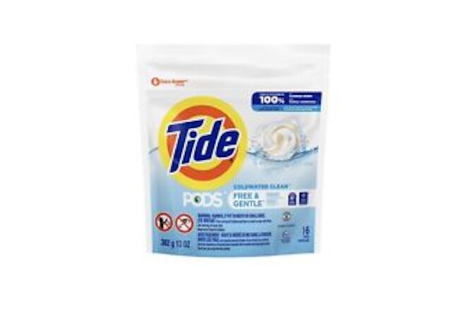 Tide PODS free & gentle 16 Pacs Capsules