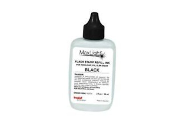Trodat ML2OZ-BLK Maxlight Refill Ink 2oz Bottle Color Black