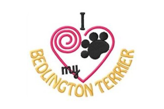 I "Heart" My Bedlington Terrier Fleece Jacket 1380-2 Size S - XXL