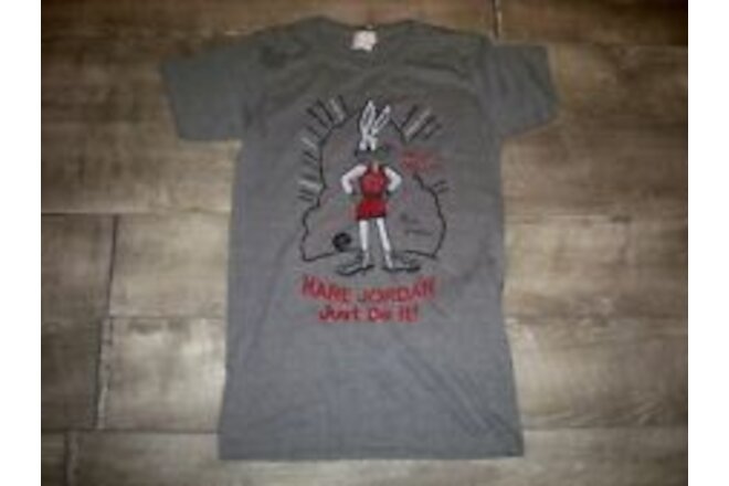 Shirt-Tex Hare Jordan Made in USA T-shirt Tee Paper Thin Print Sm Mens Vtg NOS