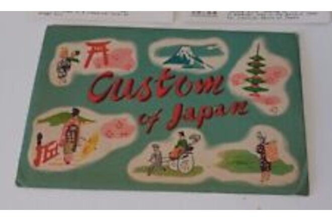 6 Beautiful Japan Art Lot of 5 1950s Postcards Geisha Fukuda Card Envelope