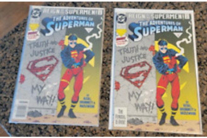 Adventures of Superman #501 June 1993  DC Comic Book Lot of 2 Mint