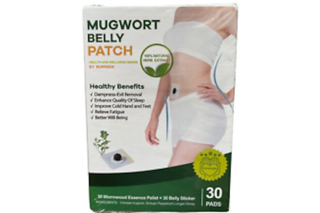 Mugwort Belly Patch By Bursekk 30 Pads Healthy Beneits 100% Natural Herb Extract