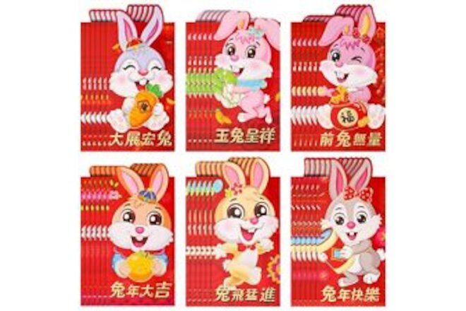 30 Pieces 2023 Chinese New Year Red Envelopes Large Rabbit Year Hong Bao Chin...