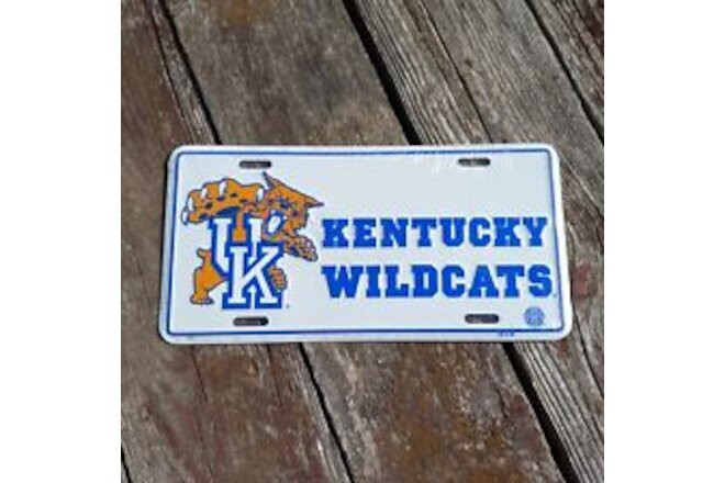 Booster License Plate: "Kentucky Wildcats" (metal, sealed in plastic)