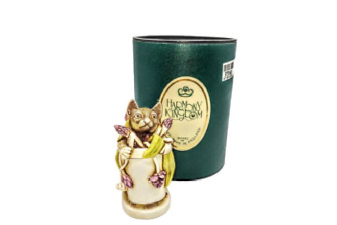 Harmony Kingdom Algenon 2nd Edition Cat in Flower Pot W/Box England NOS