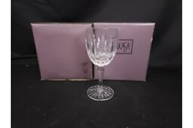 Mikasa Clear Crystal Heavy Wine Glasses Old Dublin Pattern 6 1/2" Set Of 8 L2442
