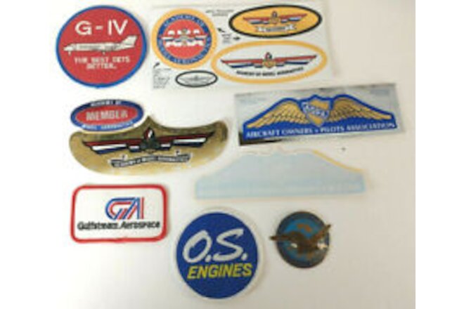 Assorted Aviation Patches And Stickers Bundle Lot Of 8 NEW OLD STOCK