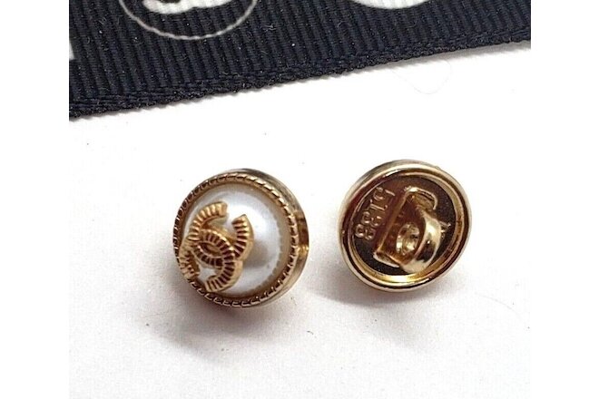 2 Designer metal tiny gold tone buttons 10 mm, ADD TO WATCHLIST FOR OFFERS