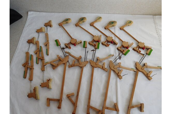 Lot of 15 felt covered PIANO HAMMERS 3 SIZES from 1895 Strich Zeidler STEAMPUNK