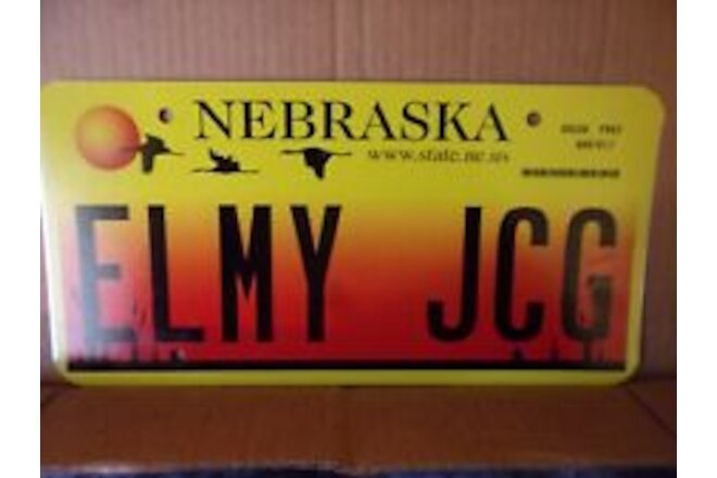 Nebraska Vanity Personalized License Plate ELMY JCG  Expired