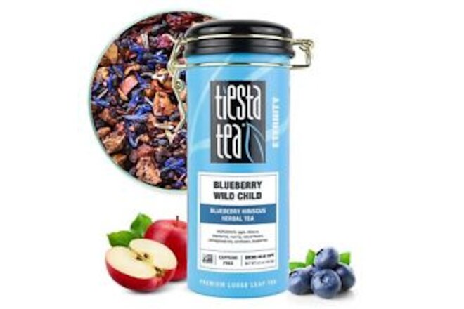 - Blueberry Wild Child | Blueberry Hibiscus Herbal Tea | Premium Loose Leaf T...