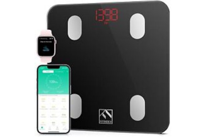 FITINDEX Smart Scale for Body Weight, Digital Bathroom Scale for Body Fat BMI...