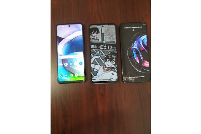 Lot of 3 Motorola Moto One 5G Ace 64GB  for parts