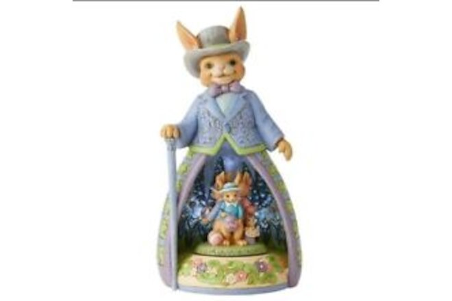 Jim Shore Heartwood Creek Easter Bunny LED Light Up Rotating Figurine LIMITED