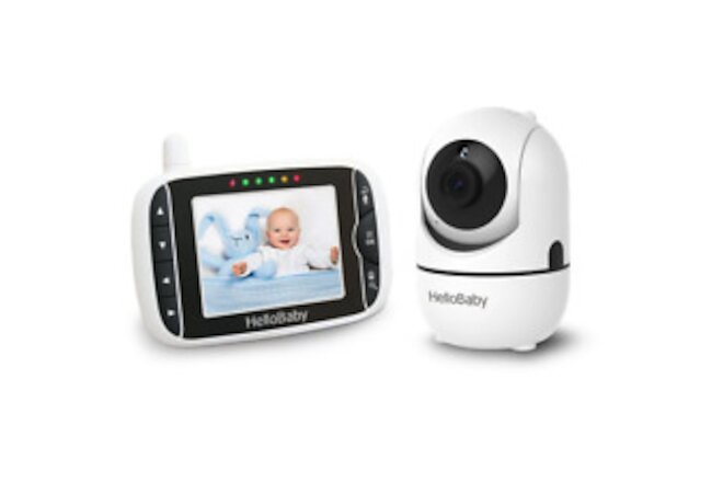 Baby Monitor with Remote Pan-Tilt-Zoom Camera, 3.2 Inch Video Baby Monitor HB65