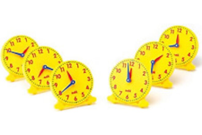 Didax Educational Resources, 5", 12 Hour Student Clock, Set of 6, Multi