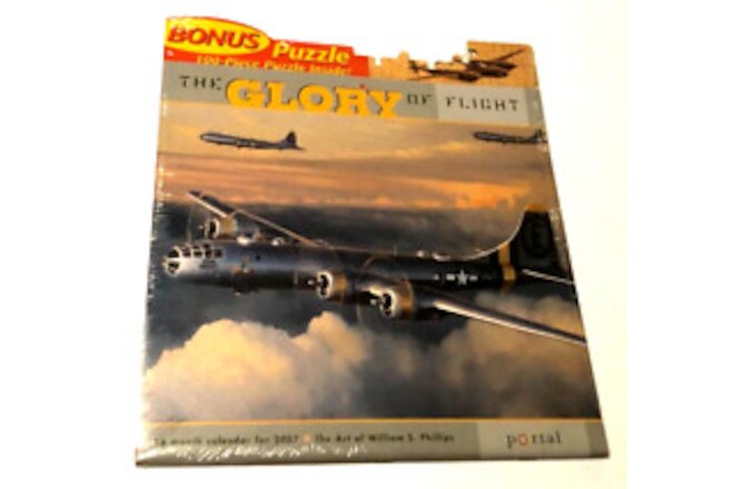 $9.99 William Phillips Glory of Flight 2007 Calendar Puzzle Portal Planes New