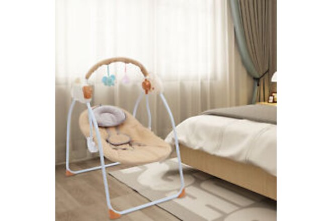 Baby Bouncer Swing Seat Rocker Portable Electric W/ Music Infant Cradle Chair