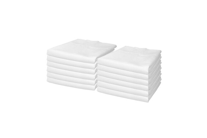 Bulk 12 Pack of Lulworth Pillowcases - Standard Size White 20 x 30 Soft Bedding