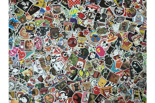 Lot 200 Random Vinyl Laptop Skateboard Stickers bomb Luggage Decals Dope Sticker