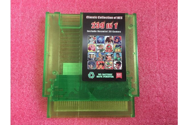 239 in 1 nes game cartridge with 19 video games can save progress for kids gift