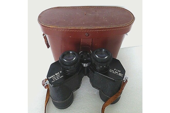 Vintage Century Mark IV Binoculars 8x40 in original Leather Case, 510ft, 1000 yd