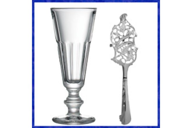 French Yvonne Absinthe Glass & Absinthe Spoon - Set